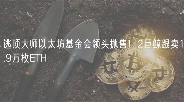 逃顶大师以太坊基金会领头抛售！2巨鲸跟卖1.9万枚TH