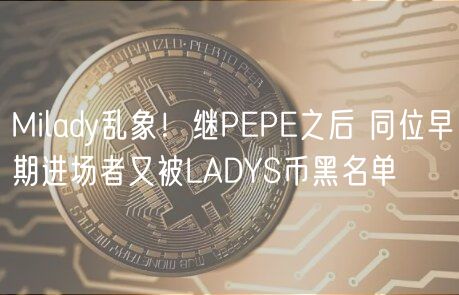 Milady乱象！继PP之后 同位早期进场者又被LADYS币黑名单