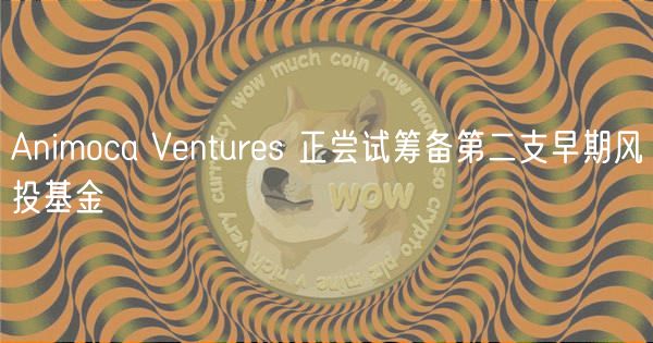 Animoca Vnturs 正尝试筹备第二支早期风投基金