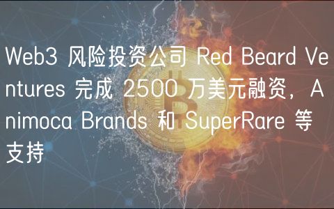 Wb3 风险投资公司 Rd Bard Vnturs 完成 2500 万美元融资，Animoca Brands 和 SuprRar 等支持
