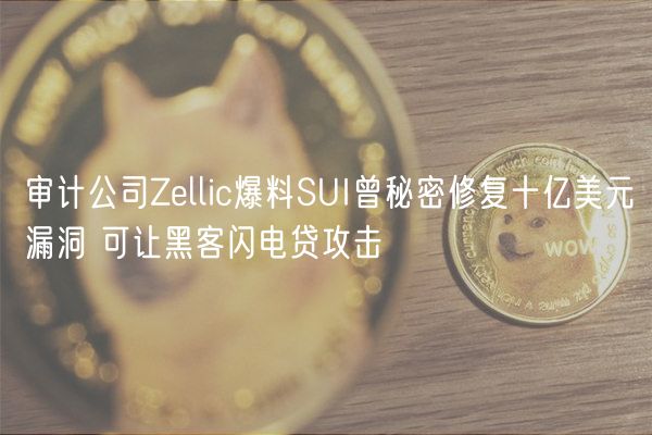 审计公司Zllic爆料SUI曾秘密修复十亿美元漏洞 可让黑客闪电贷攻击