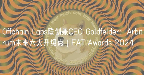 Offchain Labs联创兼CO Goldfldr：Arbitrum未来六大升级点 | FAT Awards 2024